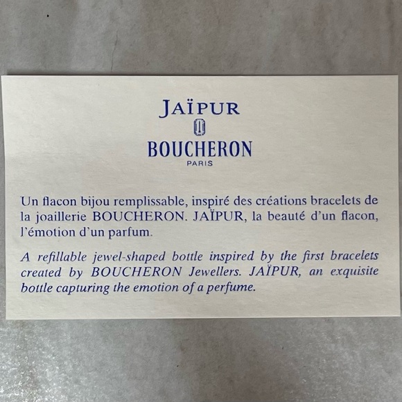 Vintage Boucheron Jaipur Paris Parfum 1/2 oz - Picture 3 of 8